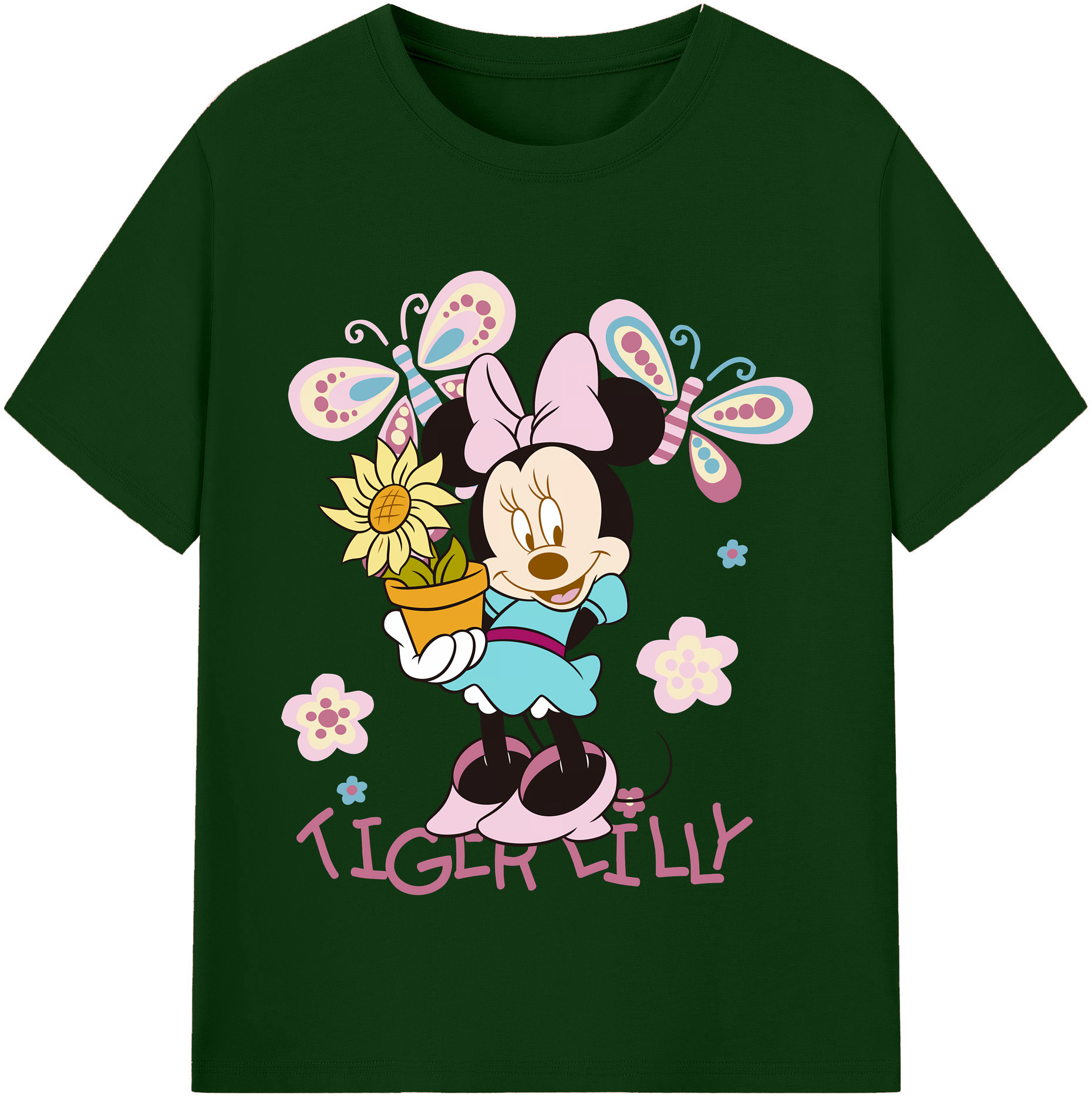 （画像用） ミッキーマウス Mickey Mouse 綿100％半袖Tシャツ（フロントプリント）
